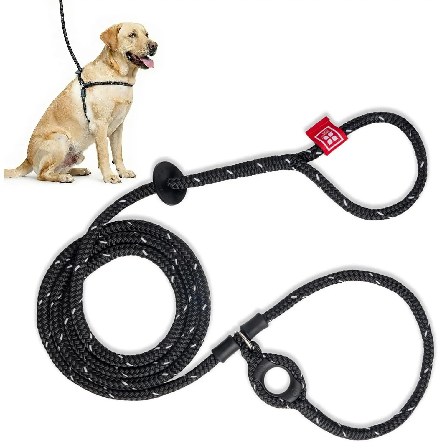 Escape Resistant Dog Harness Lead, No Pull Harness for Medium and Large Dogs, Black