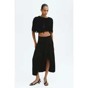 H&M Draped-panel asymmetric skirt