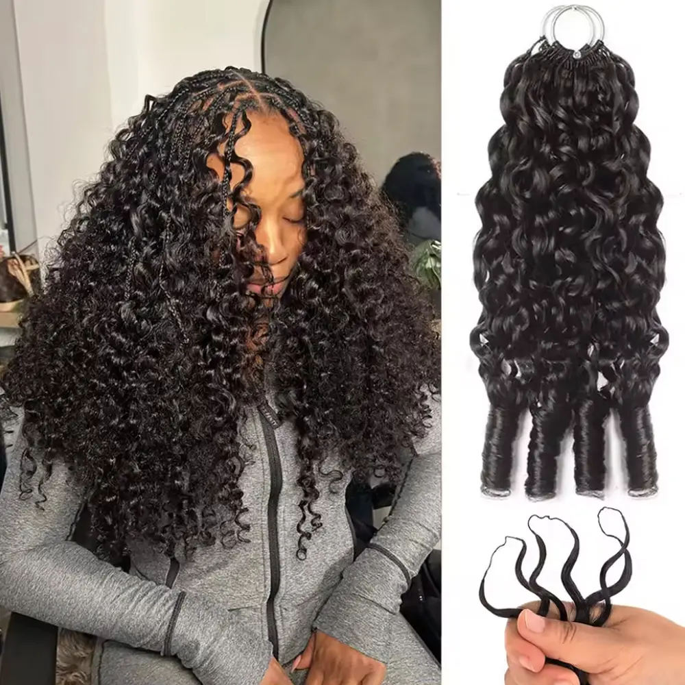 [HOT] Burmese Curly Crochet Hair Human Hair Extensions Miracle Knots Pre-Separated 50g/Pack (32-38 Strands Per Pack）– Knotless Boho Braids, 4-5 Packs for Full Head, Multiple Curly & Wave Textures Protective Hairstyles For Black Women summerwins