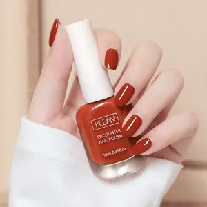 brown red Nail Polish 1PCS(0.35fl.oz) - Water-based Nail Polish. No LED Lamp Needed, Quick-drying, Long-lasting, Peelable Nail Polish, Manicure, Suitable for At-home DIY Nail Art. An Ideal Gift for Spring And events.