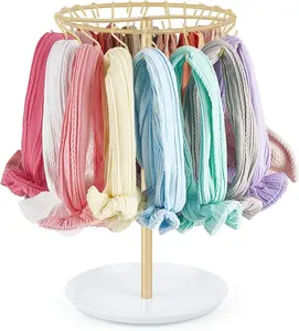 Headband Holder Hair Bow Organizer for girls Metal Baby Headband Storage with 30 Hooks Modern Hair Accessories Organizer Bow Rack Storage Stand Display for Girls Baby Room Decor