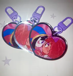 Acrylic Keychain Charm of Ragatha and Pomni - The Amazing Digital Circus, TADC Keyring Acrylic Charm, Cute Bag Accessories, Collectable Keychains For Backpack, Bag, Great For Party Favors & Little Gifts!