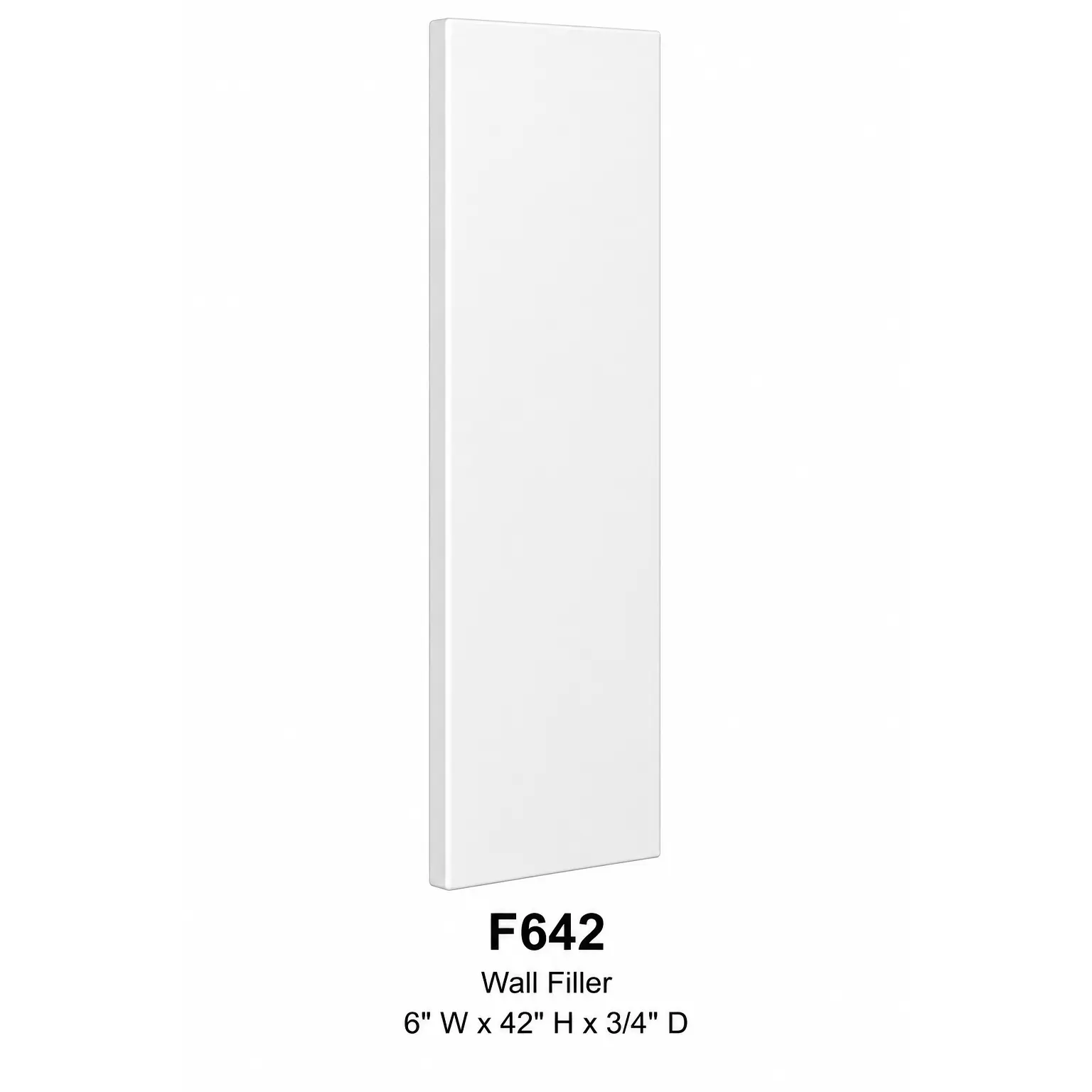 F642 Cabinet Filler | 6" Wide x 42" High | Launch Cabinet Collection