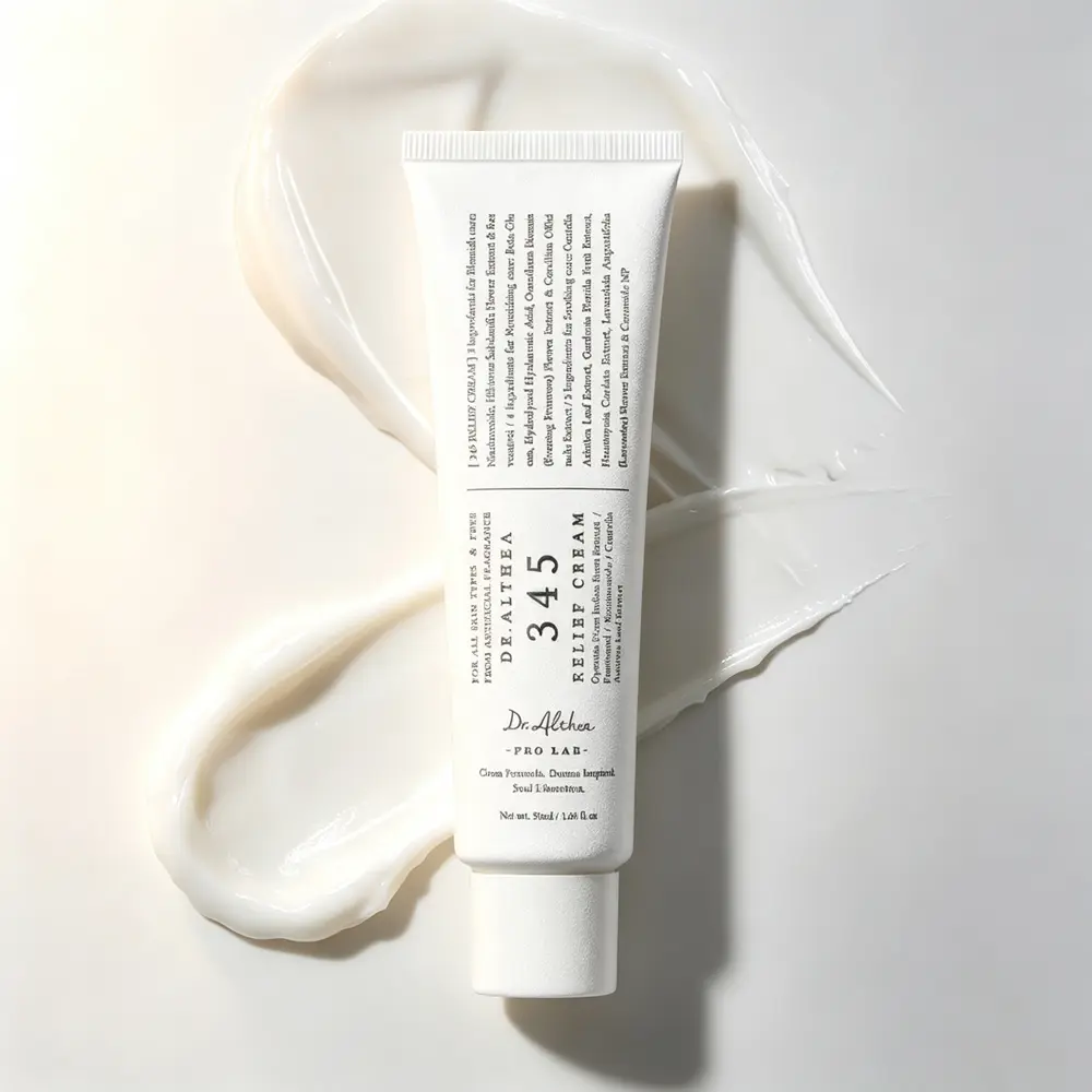 Dr.Althea 345 Relief Cream 1.69 Fl Oz, Vegan Korean Facial Moisturizer with PDRN & Niacinamide, Soothes Acne, Redness & Blemishes, Skin Recovery Lotion, Gentle Non‑Comedogenic for All Skin Types