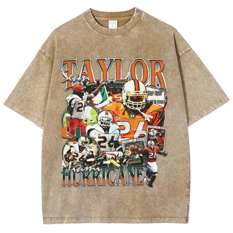 Vintage Style Unisex Cotton T-Shirt Graphic Sean Taylor - Miami T-Shirt, Gift For Fan, Gift For Her, Gift For Him