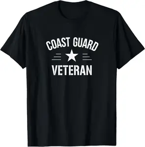 Cotton Graphic Tees Streetwear Gifts Coast Guard Veteran - T-Shirt