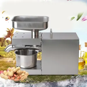 Oil Press Machine Commercial Automatic Cold/Hot Oil Press Machine With Oil Cup Stainless Steel Organic Oil Press Electric Oil Complete Accessories Durable For Peanuts Walnuts Olives (600W 110V)
