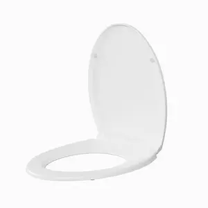 Toilet Seat Round, American Standard, Slow Close Lid, Quick Release Hinges, Non-Slip Bumpers, Easy Install & Clean, Never Loosens Design