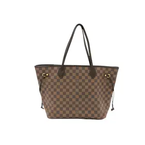 Pre-owned Louis Vuitton Canvas Shoulder Bags Damier Ebene Neverfull MM Tote Bag (2260001046799)
