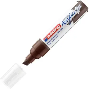 5000 Broad Acrylic Marker - Brown, 1 Waterproof Acrylic Paint Marker with Chisel Tip 5-10 mm, Acrylic Paint Pens for Drawing on Canvas Art Paper Wood and Pebbles 4-5000907