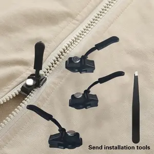 DIY Zip Repair Tool Kit, Includes 9 Universal Zip Fix Kits, Quick Repair Without Tools, Durable Zip Sliders, Detachable Zip Heads
