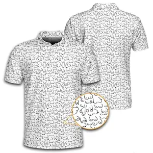 Golf Polo Shirt for Men – Funny Sketch Art Polo