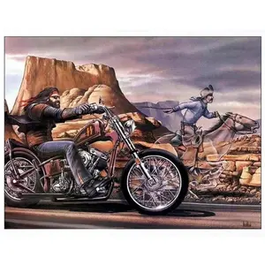 Motorcycle Themed Metal Sign, Motorcycle Pattern Wall Art, Wall Decor for Home Bar Garage Cafe Club Pub, Room Decor, Home Decor