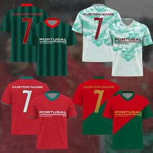 [COLLECTION] Portugal Custom Name & Number Collection Inspired Soccer Jersey 2026, Personalized Portugal Football Shirt, Red Green Fan Jersey, Retro Football Kit, Breathable V-Neck Sportswear, Gift for Soccer Fans, Unisex Jersey for Men & Women