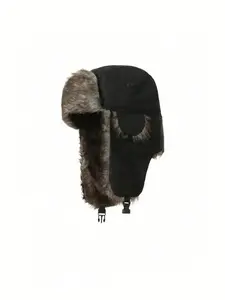 Unisex Plain Color Lei Feng Hat, Thick and Warm Hat for Fall & Winter, Windproof Hat with Ear Protection Design, Fashion Accessories for Both Men & Women, Premium Headwear