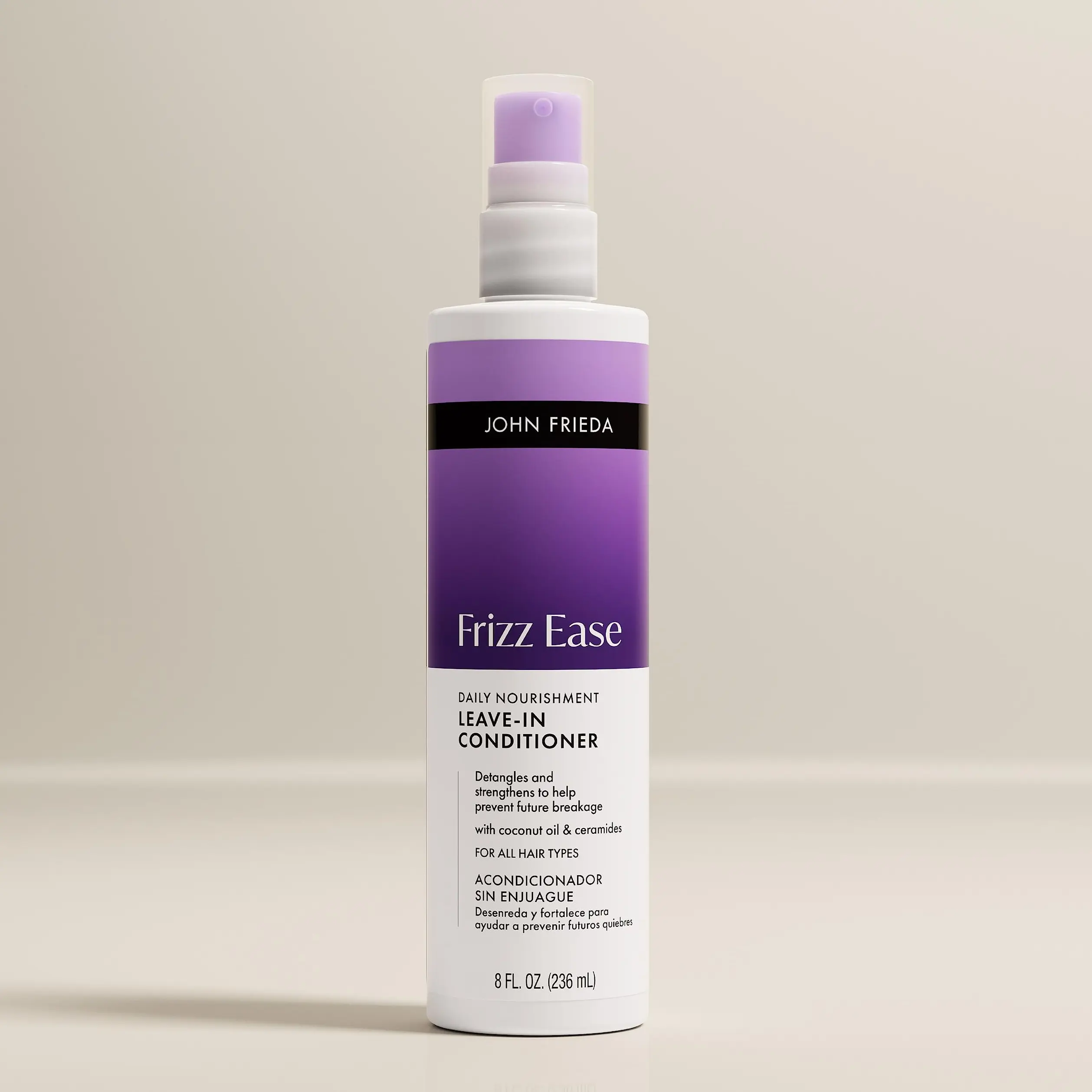 John Frieda Frizz Ease Daily Nourishment Leave-In Conditioner, Anti-Frizz  Leave-in Conditioner for Curly Hair and Straight Hair, 8 Fl Oz - TikTok Shop