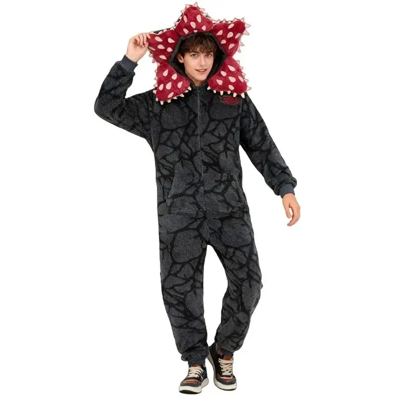 New Halloween Cosplay Costumes Adult Kids Fall Winter Thicken Cannibal Flower Demogorgon Cosplay Costume  Pajamas Halloween Suit