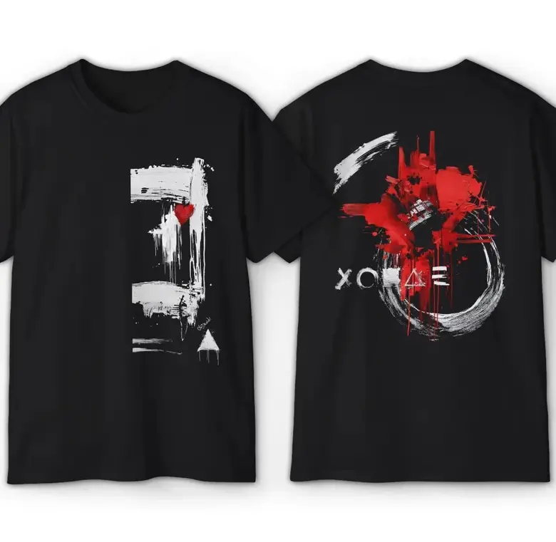 Double-Sided Heavyweight Streetwear Graphic Tee - Abstract Splash Edition | Comfort  | The Double Take Collection |