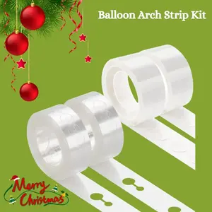 Balloon Arch Strip Kit – 32.8 FT Balloon Tape & 200 Glue Dots for Garland, Wedding, Birthday, Baby Shower & Party Decorations