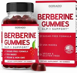 Berberine Gummies with Ceylon Cinnamon (1,200mg) Premium Sugar-Free Berberine Ceylon Cinnamon Supplement for Adults - Third-Party Tested, Non-GMO & Made in USA - 60 Count Chewable Gummies