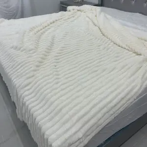 【Summer Sale Deals】Bedsure Luxury  Corduroy Fleece Sleep  Blanket- Ultra Soft, Warm, Cozy Extra Soft  Baby Blanket for Sofa, Bed, Nursery Ideal Seasonal Gift Solid Yellow Color, Lightweight Comforter