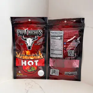 Papá Nicho's Carne Seca, Spicy GMO-Free Organic Certified Meat Jerky & Bakkwa, Red Dried Beef Snack, Fuego Spicy Beef Jerky, Beef Jerky Snack