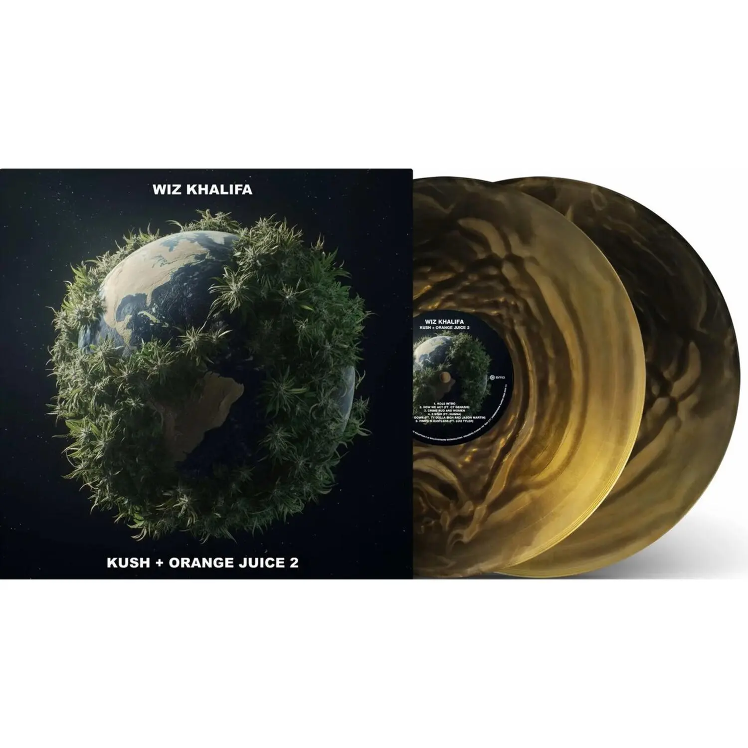 Wiz Khalifa - Kush & Orange Juice 2 [2026 Release LP Long Play Vinyl Record] Explicit, English Rap/Hip Hop, Black & Colored Gold Vinyl