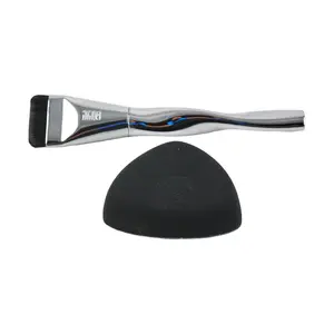 Lishu Black Pineapple Flawless Base Makeup Set Ultra Thin Foundation Brush + Non-Absorbent Black Makeup Sponge Smooth Application Lightweight