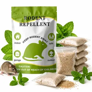 Rodent Repellent Pouches, 10 Pack Natural Mint Scent Mouse Repellent for Indoor, Garage, Car, RV, Kitchen, Basement, Attic and Outdoor Storage