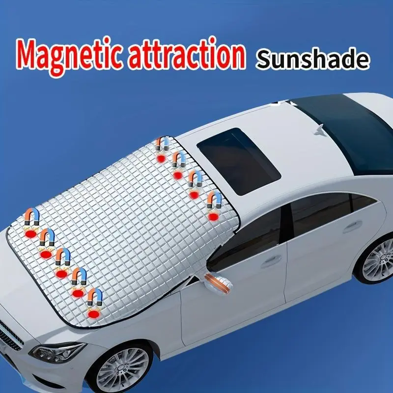 Product Introduction of TikTokShopBlackFriday Car Windshield Snow Cover Sun Shade Winter Dust Rain Ice Frost Guard Protector Durable Design for Year Round Weather Protection & Summer Sunshade 1