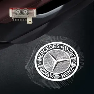 2pcs for Mercedes Benz Ultra Clear  Dual-lens dynamic LED Door Light Logo Projector Compatible with A B C E ML GL GLE GLC GLA M Series, Ghost Shadow Welcome Door Panel Light Accessories. Car Welcome Light. Door Light Projector