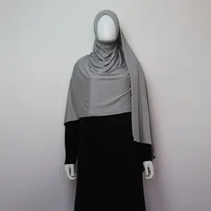 Premium Maxi Jersey Hijab - Light Gray