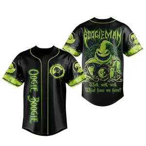 Halloween Baseball Jersey Oogie Boogie Unisex 3D Shirt Halloween Gifts