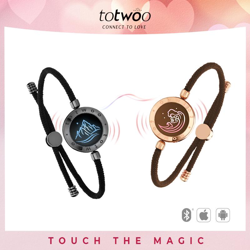 totwoo Mountain&Sea  Long Distance Touch Bracelets  Functional Love Connect Gift For Boyfriend or Girlfriend or your Family