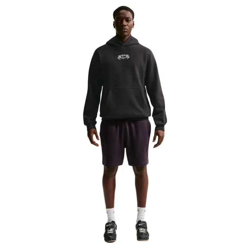 Men's Nike Embroidered Cotton Fleece Drawstring Hood Sweatshirt - Longsleeve, Single Panel, Casual, Roomy Body Pullover with Kangaroo Pocket, Ribbed Cuffs, Plush Smooth Comfort, Sweatshirts, Menswear, Longsleeves, Embroidery, Loose, Machine Wash