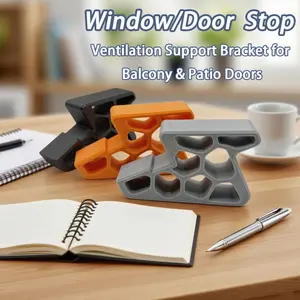 4pcs Window and Door Stopper, Sturdy Plastic Anti-collision Buffer Strip and Track Lock Set, Prevents Window Wobbling, Suitable for Office Windowtel and Home Window Fixer, Used for Balcony Partition, Ventilation and Privacy Protection