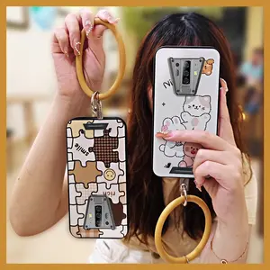 Funny heat dissipation Phone Case For Blackview BV6900 Bracelet Personality Back Cover Ring Creative Dirt-resistant Protective Solid Color Youth Waterproof Cute Soft Case Cartoon