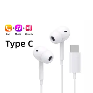Type C Wired Headphone Suitab for Phone Redmi Xiaomi 15 14 13 12 11 3.5MM Earphone for Huawei Samsung Earbuds Laptop with HD Mic KIPADOG