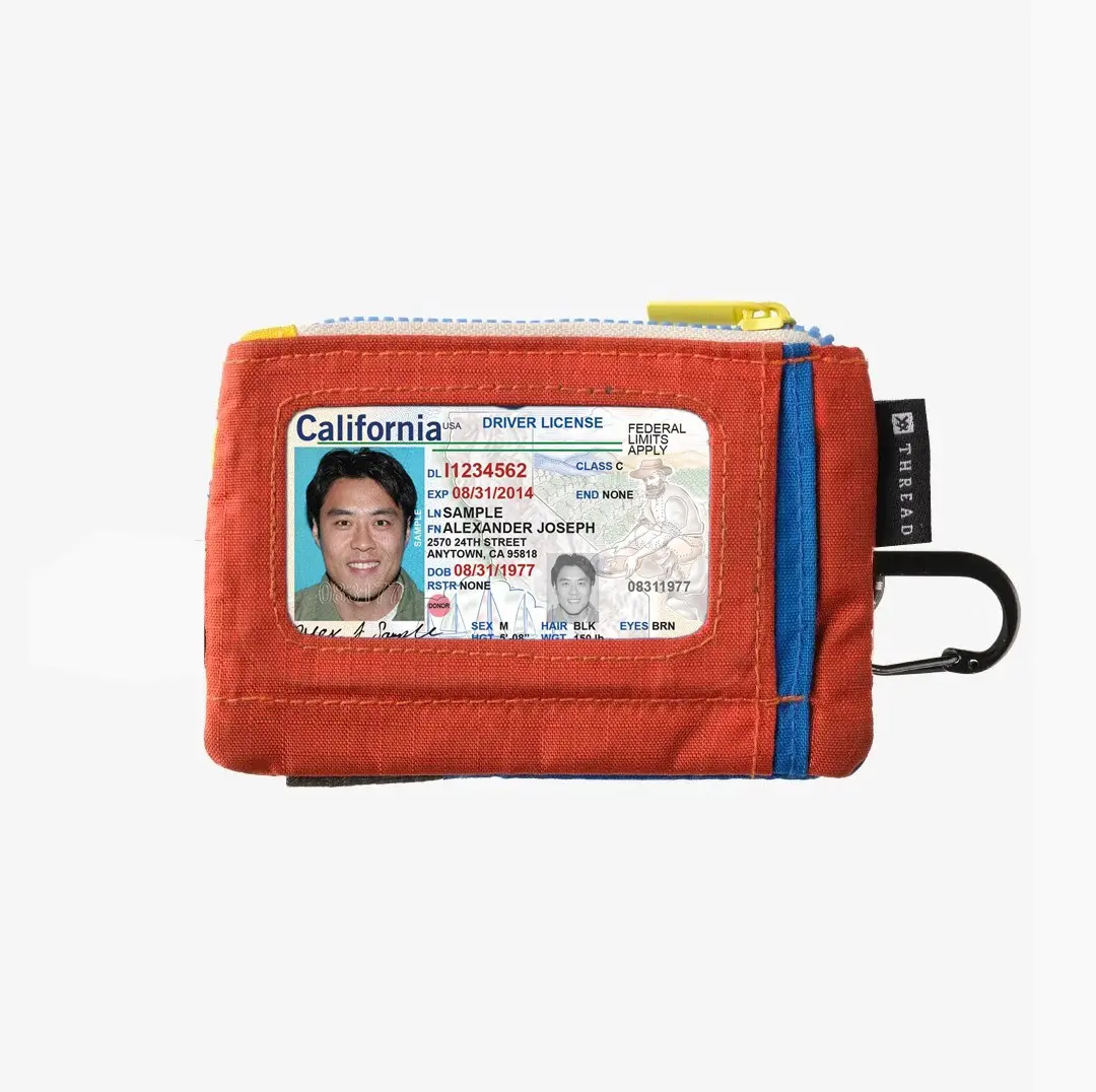 Thread Slim Pouch Wallet & Card Holder - Purse for Women with Zip Closure, Key Stash Compartment, Clear ID Pocket, and Two Zip Coin/Card Compartments Thread Slim Pouch Wallet & Card Holder - Purse for Women with Zip Closure, Key Stash Compartment, Clear ID Pocket, and Two Zip Coin/Card Compartments