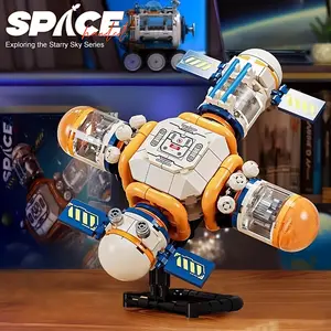 Space Station Rocket Building Blocks Toy, Space Station Rocket Blocks Toy, Creative and Educational Building Blocks for Boys & Girls