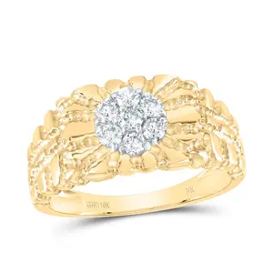 1/2Ctw-Nat Dia Nk Nugget Mens Ring (5.98 grams)