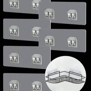 Invisible Patch Buckle Hook, Bathroom Strong Storage Rack Hanger, Adhesive Wall Hanging, High Load-Bearing Hook, Bathroom Accessories