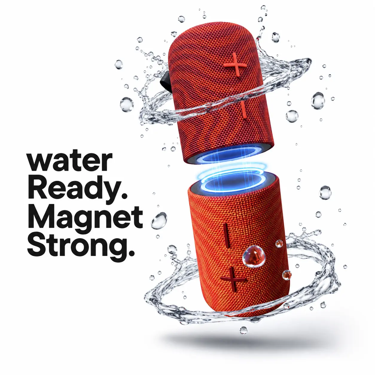Split Speaker 2 in 1 Magnetic Dual Bluetooth Speaker, IPX6 Waterproof Split Portable Wireless Speaker with 20W Loud Stereo Sound, Bluetooth V5.3, 12H Playtime, Multiple pairing for Home,Outdoor or Travel