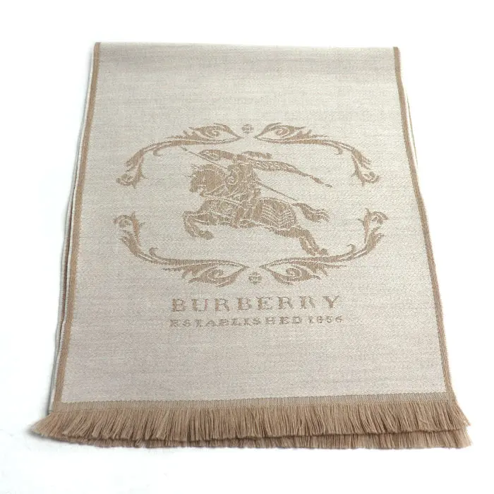 Pre-owned BURBERRY Wool Small Leather Goods Scarf