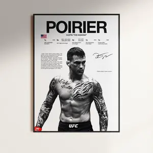 Dustin Poirier Poster, UFC Wall Print, MMA Poster, Fighter Poster, Gym Poster, UFC Fan Room Decor, Gift for Him, Champion Poster