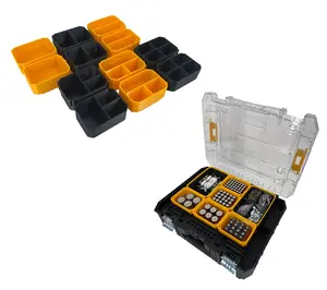 Dewalt TSTAK Organizer Compatible Small Nesting Bin Set - Black