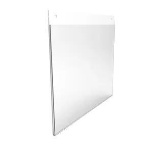 FixtureDisplays® 6PK 14x8.5" Wall Mount Sign Holder Clear Acrylic Picture Frame Single-Side Image Holder, Horizontal 12061-14X8.5-6PK-NF Peel off protective film (white) before use.