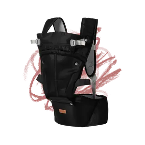 BabbleRoo 6-in-1 Baby Glow Carrier with Hip Seat | Ergonomic Newborn to Toddler Carrier 7–50 lbs | Front Back Hip Carry, Lumbar Support, Sun Hood, Safety-Certified