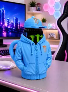 Custom Hoodie Style Can Holder with Can Lid and Keychain Opener Cap inspired for 16oz Energy Drink
