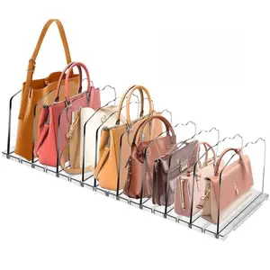 5 Row Bag Storage Rack, Bag Display Rack, Bag Organizer, Home Organizer for Closet, Wardrobe, Bedroom, Living Room, Office